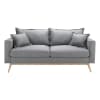 Sofá escandinavo de 3 lugares cinzento claro